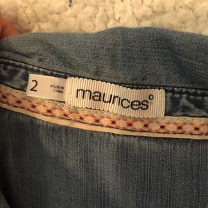 Jean button up shirt